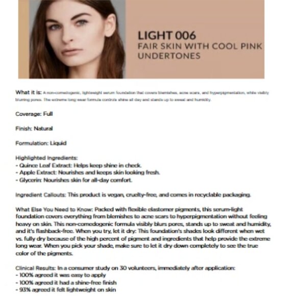 KVD🍏Good Apple🍎 Full Coverage Serum Foundation Light 006 🆕📦⌚🏃💨⚡🚚 - Picture 6 of 16